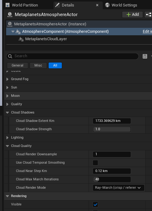 Adding a MetaplanetsCloudLayer component