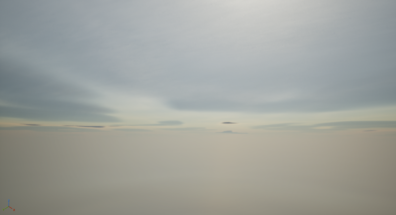 A rendered volumetric cloud layer
