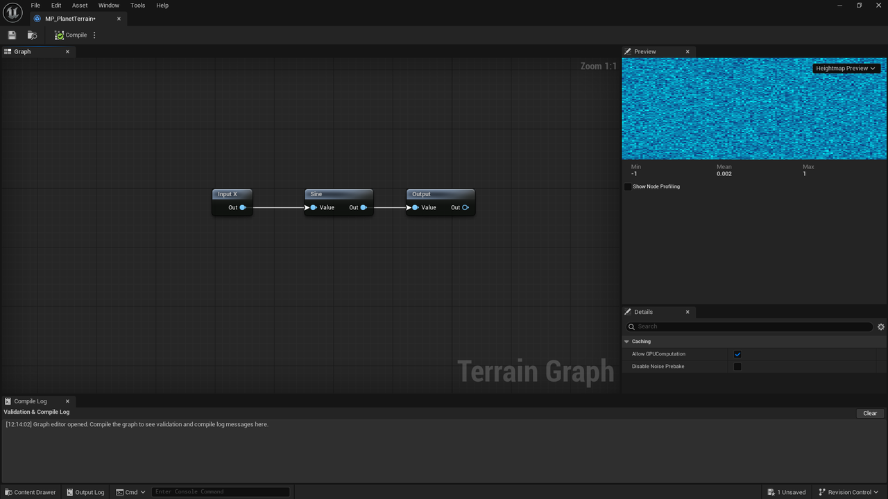 FBM noise and Output nodes in the Terrain Graph