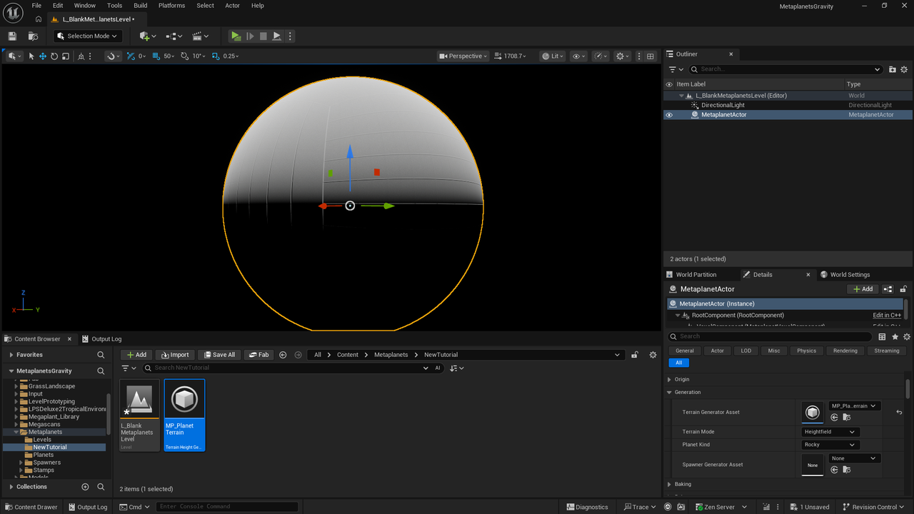 Generation settings on the Metaplanet Actor